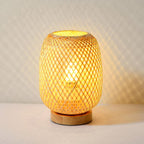 Premium Japanese Rattan Table Lamp - Natural Ambient Lighting