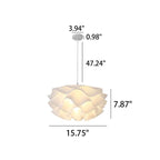 Minimalist Floral Acrylic Multi-Layer Pendant Light