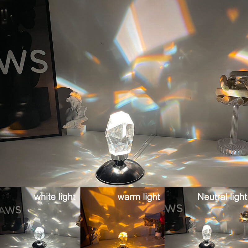 Luxury Diamond Crystal LED Table Lamp - Ambient Night Light