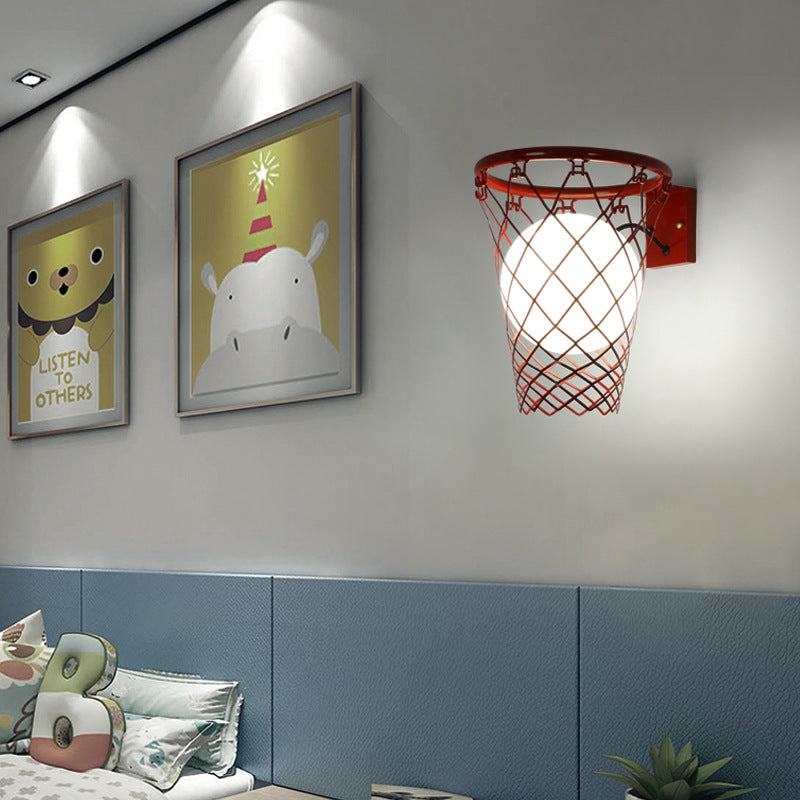 Art Deco Kids Basketball Hoop Wall Sconce