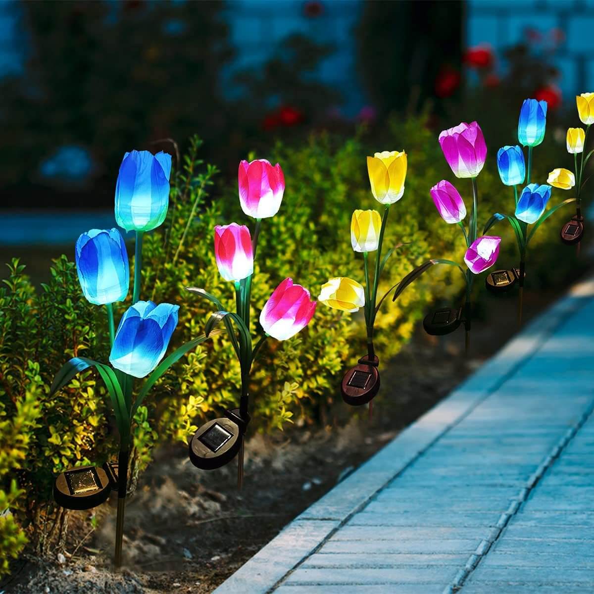 Premium Solar Tulip LED Landscape Light