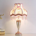 Elegant European Fabric Tassel Table Lamp - 1 Light