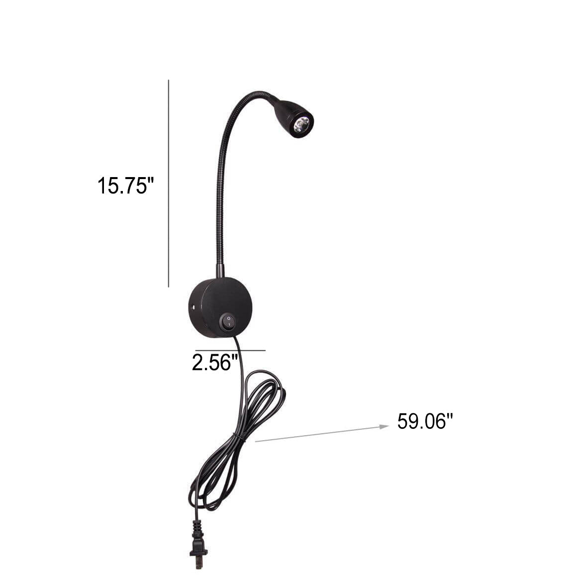 Rotatable LED Hose Spotlight Wall Sconce