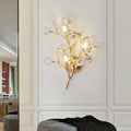 Crystal Floral Iron 3-Light Sconce