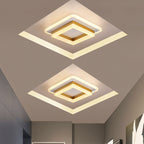 Nordic Acrylic LED Flush Mount Ceiling Light - Square & Circle Design