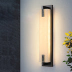Rectangular Copper Marble LED Outdoor Wall Sconce