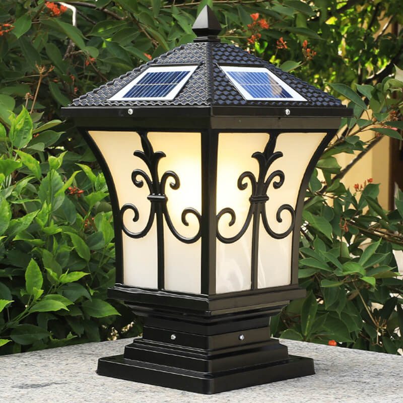 Premium Vintage-Style Waterproof Solar Outdoor Column Light