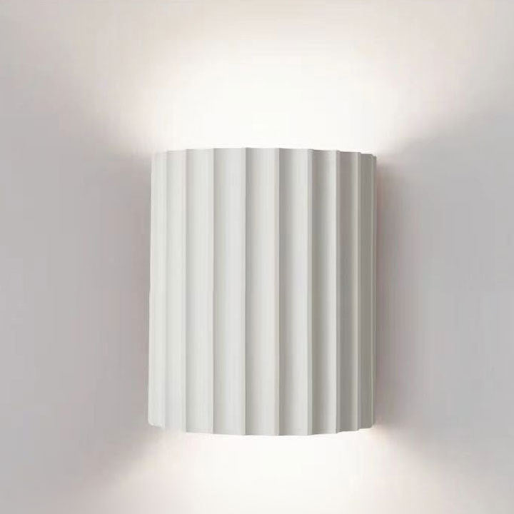 Scandinavian Resin Half Column 2-Light Wall Sconce