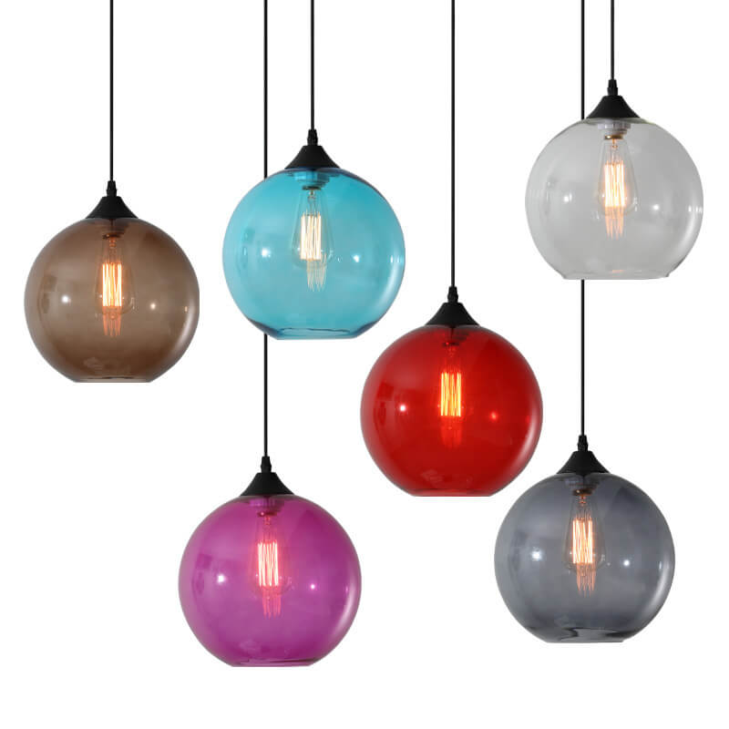 Premium Nordic Minimalist Round Glass Pendant Light - 1-Light