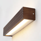 Striped Wood LED Vanity Sconce