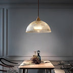 Elegant Clear Glass Dome Pendant Light with Fixture