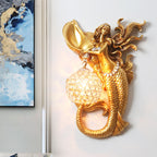 Mermaid Resin Crystal Wall Sconce