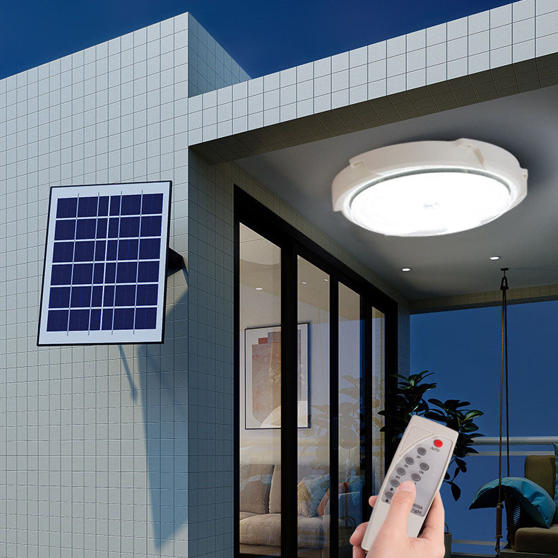 Premium Round Solar LED Flush Mount Light with Remote