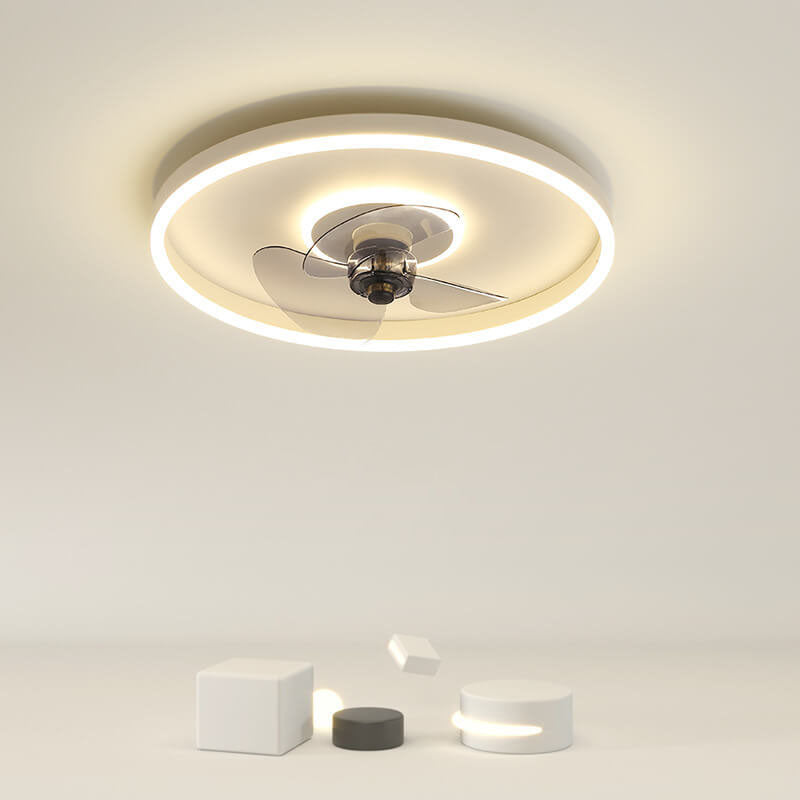 Minimalist Round Invisible LED Ceiling Fan Light
