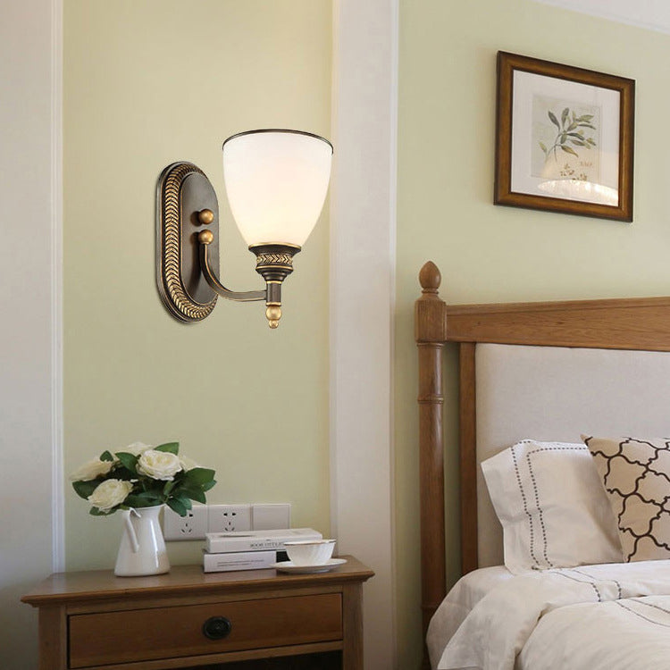 Vintage Round Glass Wall Sconce