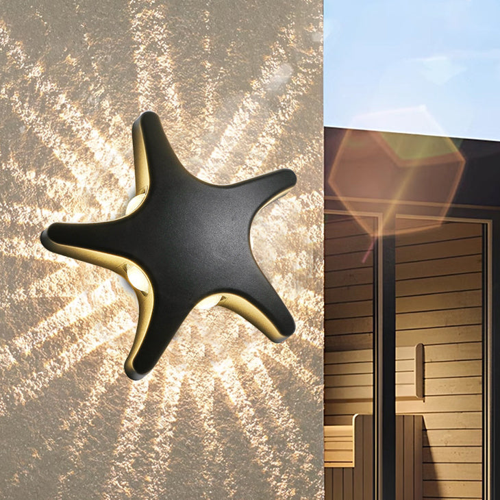 Modern Aluminum Starfish LED Waterproof Wall Sconce