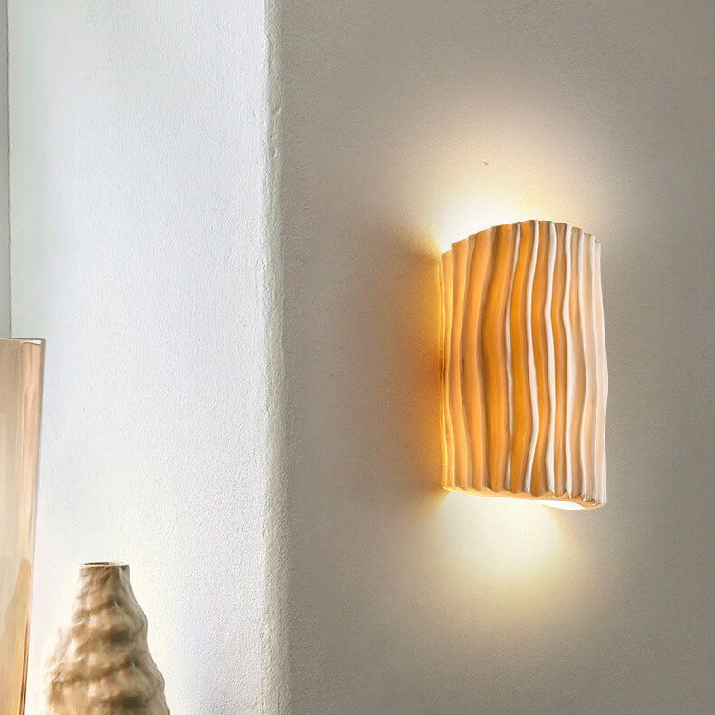 Nordic Striped Resin Wall Sconce