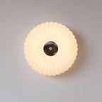 Cream Textured Glass LED Ceiling Light