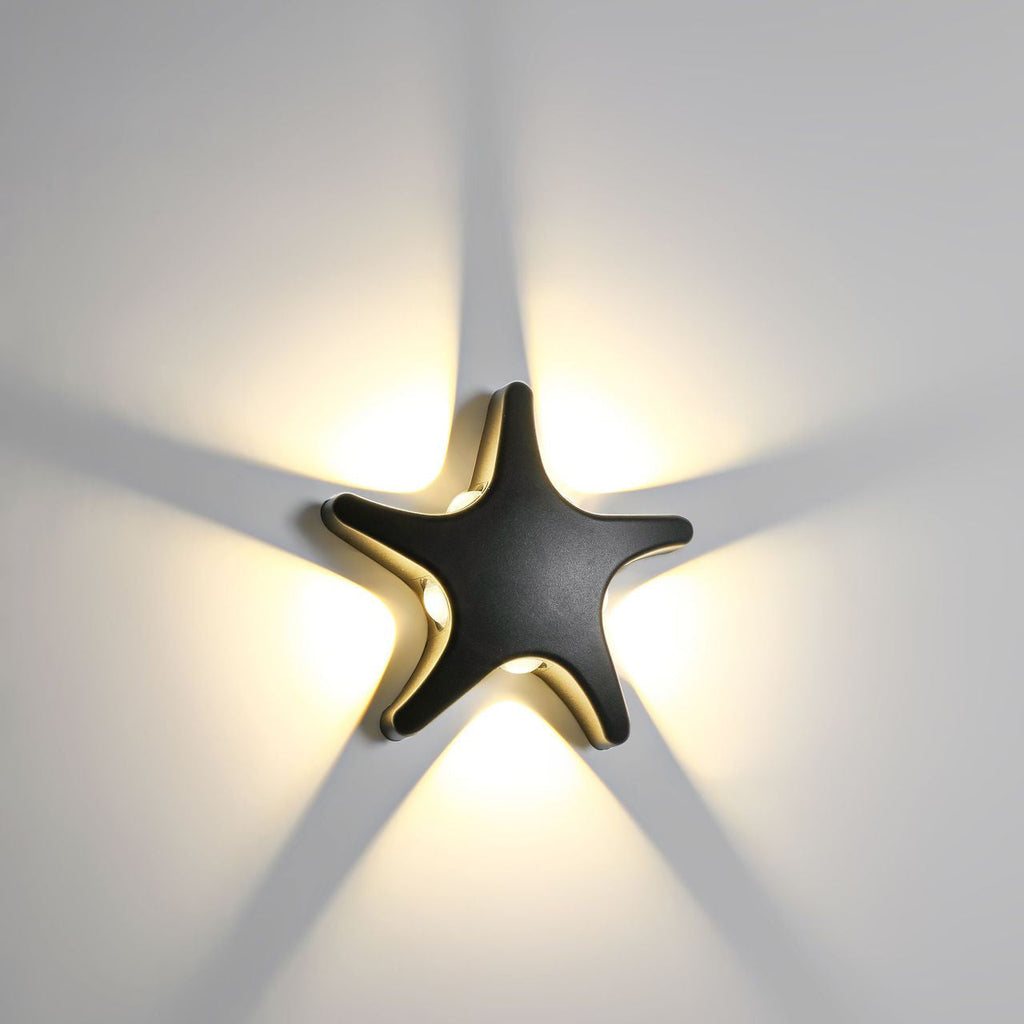Modern Aluminum Starfish LED Waterproof Wall Sconce