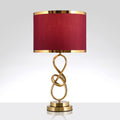 Red Fabric Knot Table Lamp - Modern Light Luxury Design
