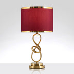 Red Fabric Knot Table Lamp - Modern Light Luxury Design