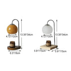 Elegant Solid Wood Spherical Candle Table Lamp - 1-Light Design
