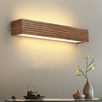 Striped Wood LED Vanity Sconce