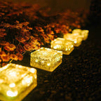 Premium Solar LED Ice Brick Outdoor Light - Modern ABS
