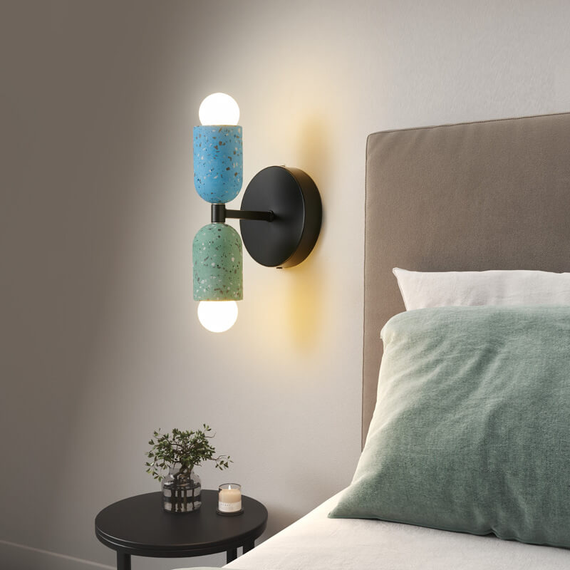 Wabi-Sabi Iron & Cement 2-Light Wall Sconce