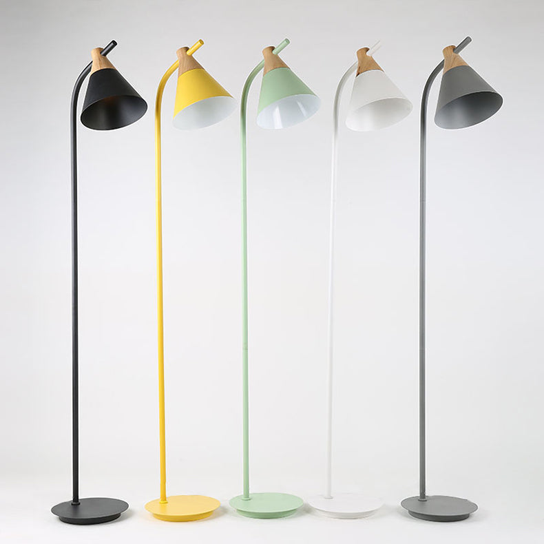 Nordic Macaron Cone 1-Light Floor Lamp