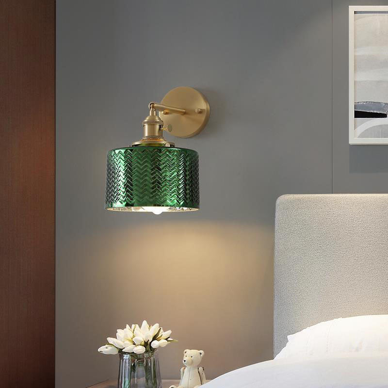 Minimalist Brass Cylinder Wall Sconce