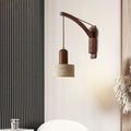 Premium Wabi-Sabi Solid Wood & Glass Wall Sconce Lamp