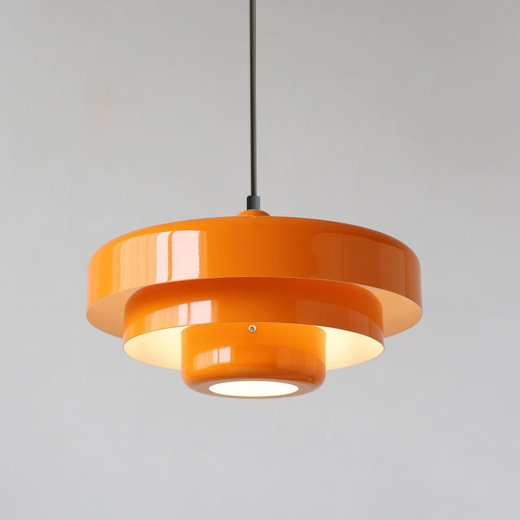 Multi-Layered Round Metal Pendant Light