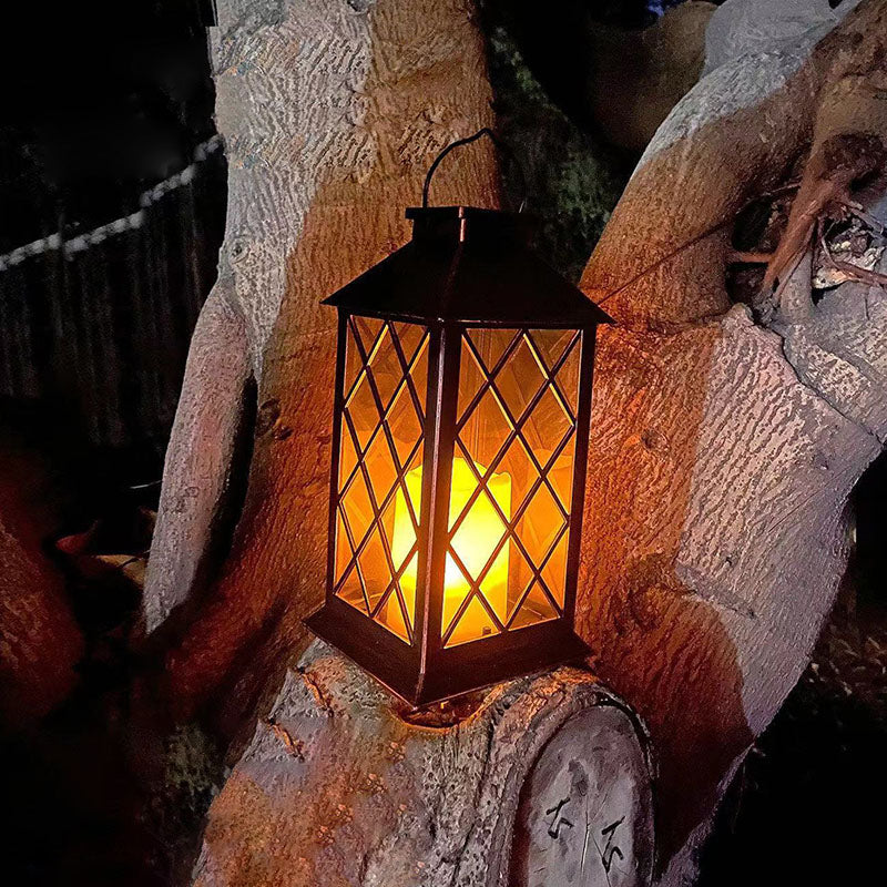 Vintage Solar LED Quadrangle Outdoor Light
