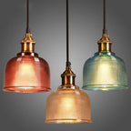 Premium Vintage Lattice Glass 1-Light Pendant