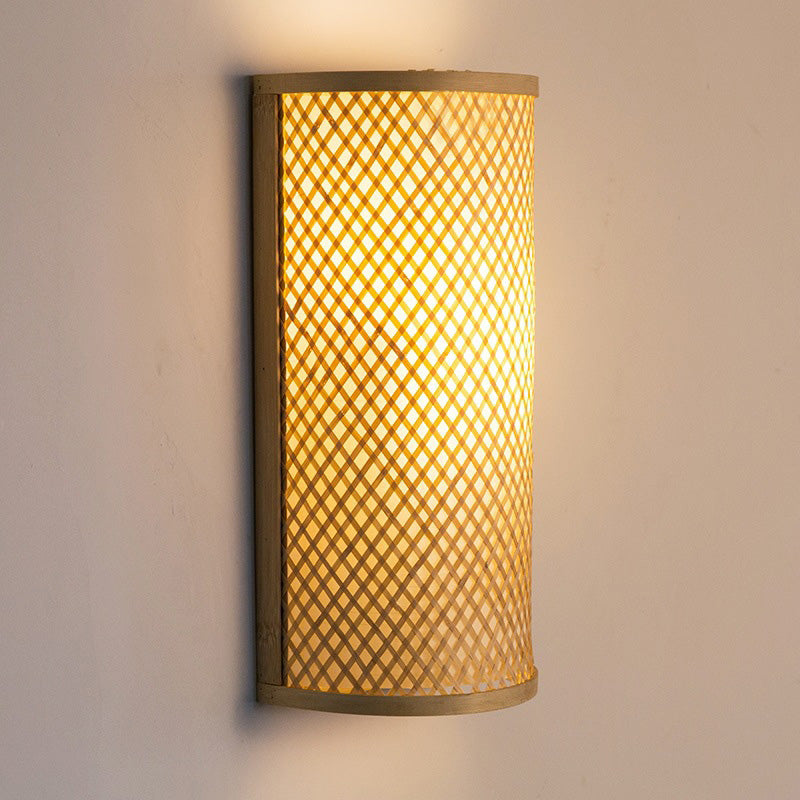 Bamboo Semicircle 2-Light Sconce