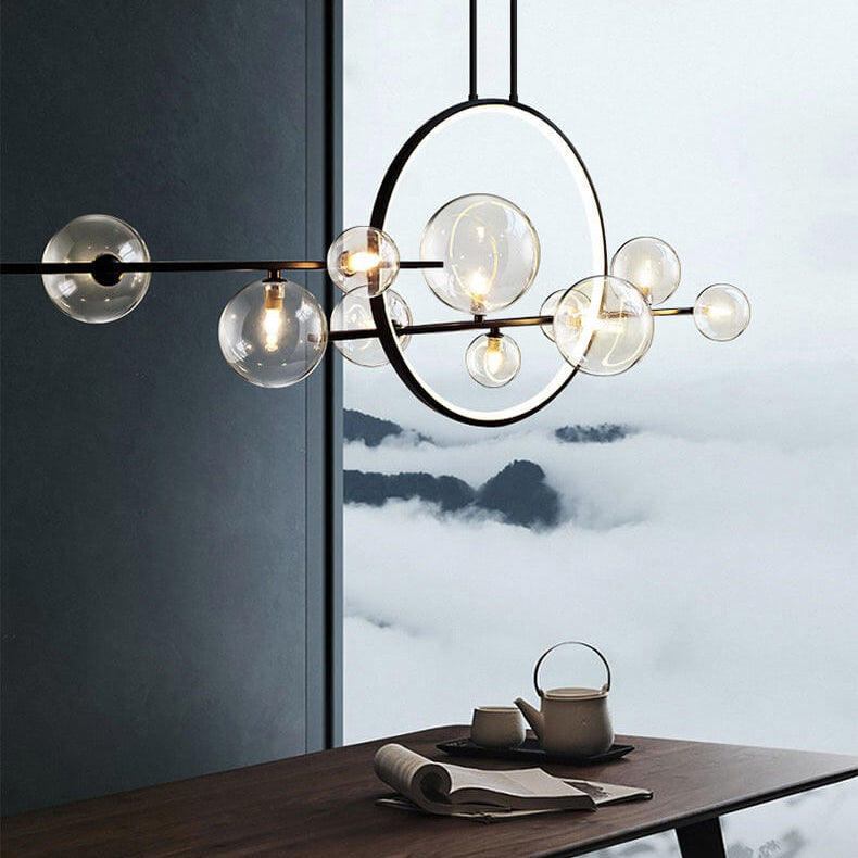Contemporary Glass Bubble Chandelier - 7/10 Light Design