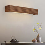 Striped Wood LED Vanity Sconce