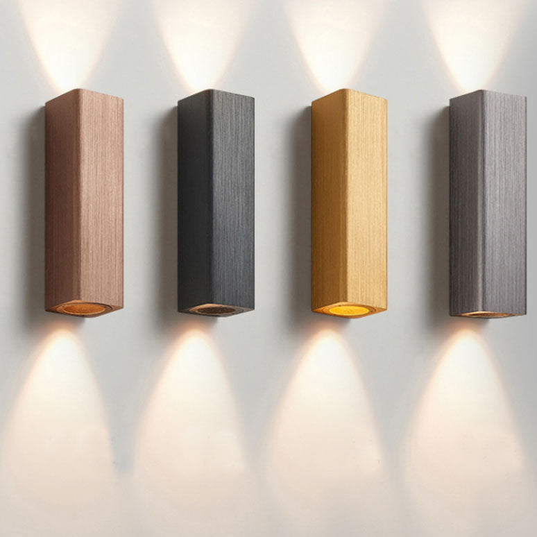 Brushed Aluminum Rectangular LED Sconce