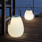 Premium Solar Waterproof Leather Cylinder Lantern