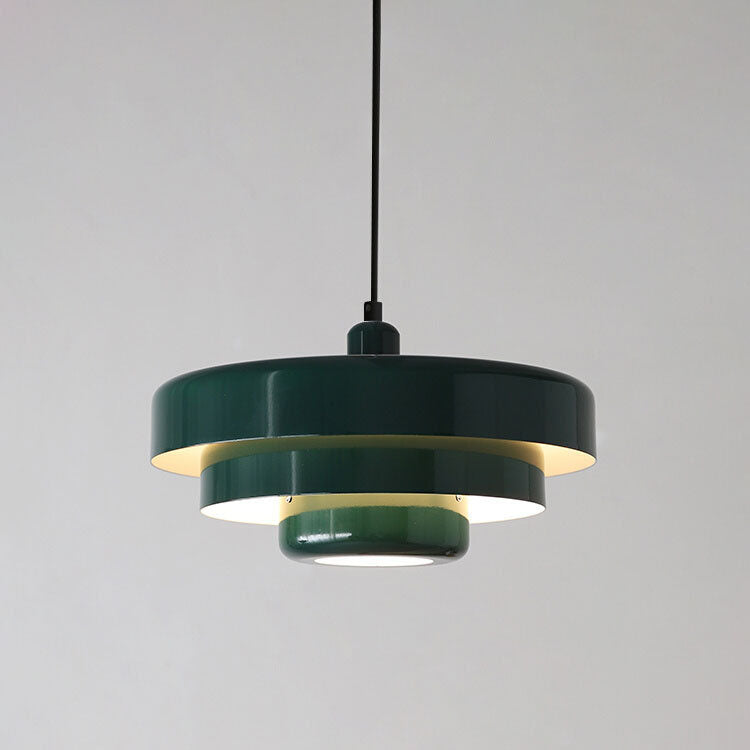 Multi-Layered Round Metal Pendant Light