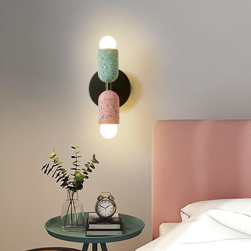 Wabi-Sabi Iron & Cement 2-Light Wall Sconce