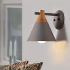 Nordic Wood Macaron Wall Sconce