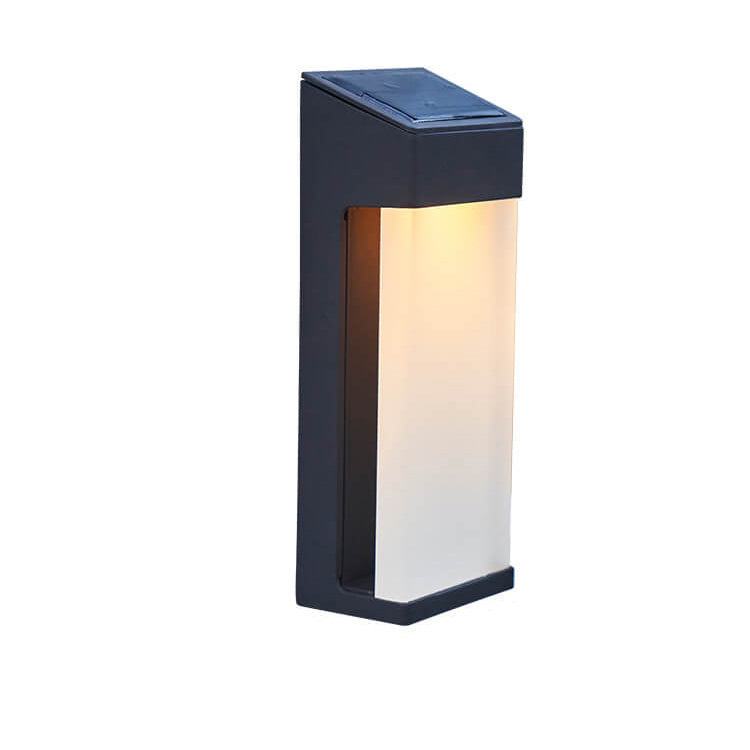 Industrial Solar Frosted Glass Outdoor Light
