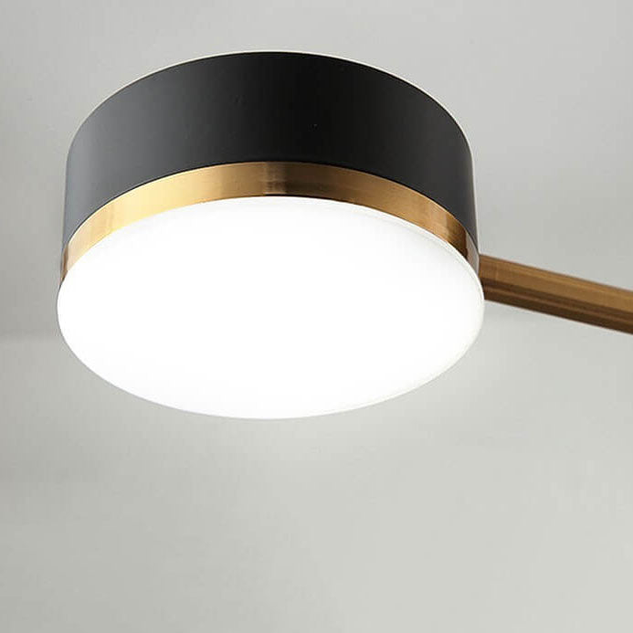 Elegant Black and Gold Semi-Flush Mount Light - 4 to 8 Bulb Design