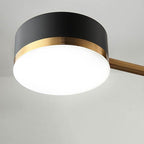 Elegant Black and Gold Semi-Flush Mount Light - 4 to 8 Bulb Design