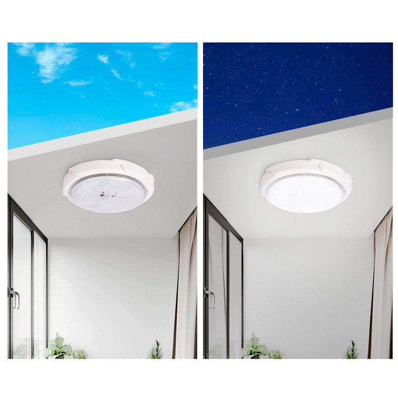 Premium Round Solar LED Flush Mount Light with Remote