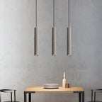 Industrial Cement Cylinder Pendant Light - 1-Light Fixture for Living Room