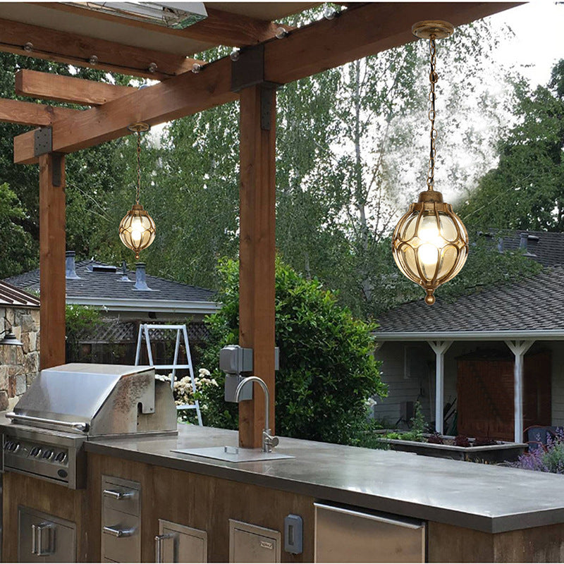 European-Style Waterproof Aluminum and Glass 1-Light