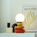 Contemporary Pebble Ceramic USB LED Table Lamp
